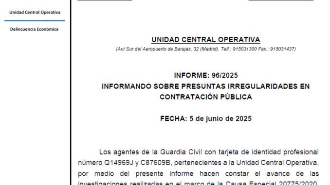 EL PORTALUCO te brinda el INFORME DE LA UCO sobre la corrupción en el PSOE
